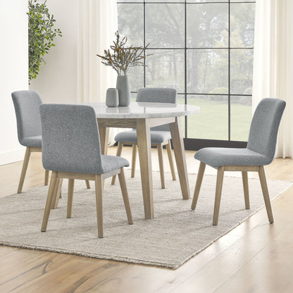 Vida - Round 5 Piece Dining Set - Light Brown - Hornell Furniture Outlet
