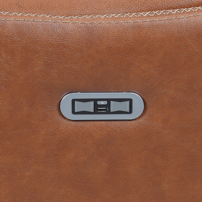 Natalia - Recliner Console Loveseat - Dark Brown - Hornell Furniture Outlet