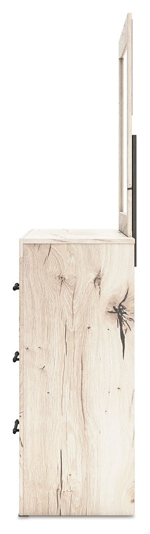Lawroy - Light Natural - Dresser And Mirror - Hornell Furniture Outlet