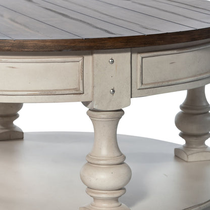 Morgan Creek - Round Cocktail Table - White - Hornell Furniture Outlet