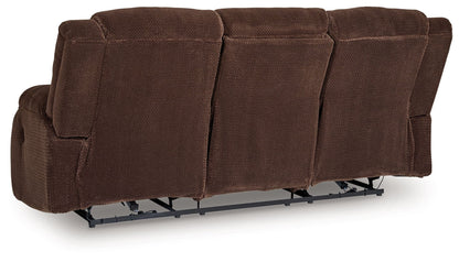 Free Wake - Chocolate - Reclining Power Sofa With Drop Down Table - Hornell Furniture Outlet