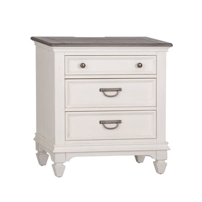 Allyson Park - Nightstand w/ Charging Station - Hornell Furniture Outlet