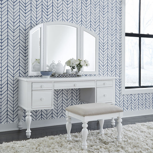 Summer House - 3 Piece Vanity Set - White - Hornell Furniture Outlet