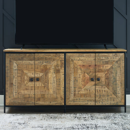 Camney - Brown / Black - Accent Cabinet - Hornell Furniture Outlet