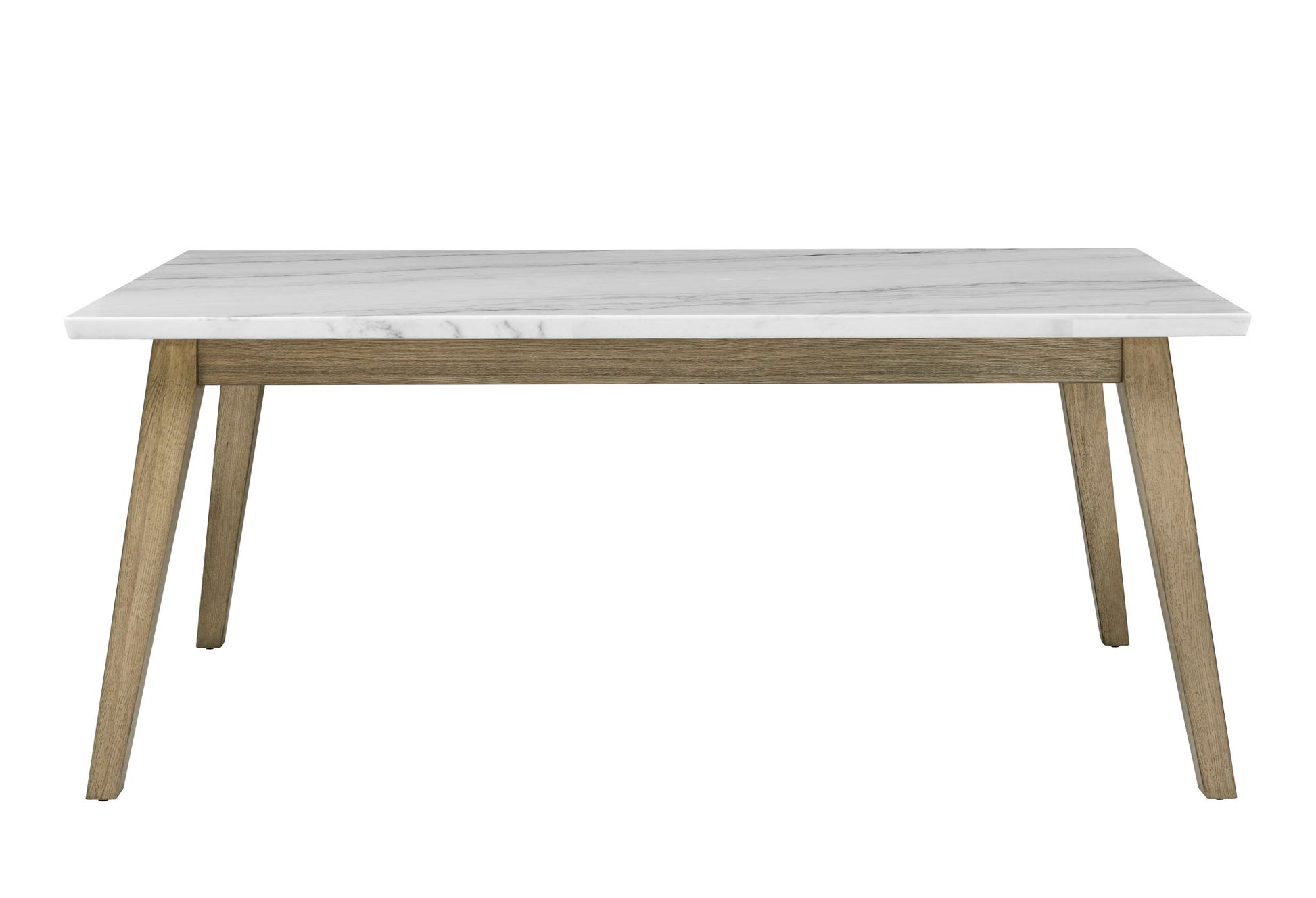 Vida - White Marble Top Dining Table - Dark Brown - Hornell Furniture Outlet