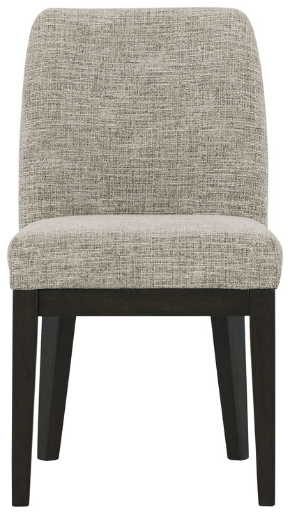 Burkhaus - Beige / Dark Brown - Dining UPH Side Chair (Set of 2) - Hornell Furniture Outlet