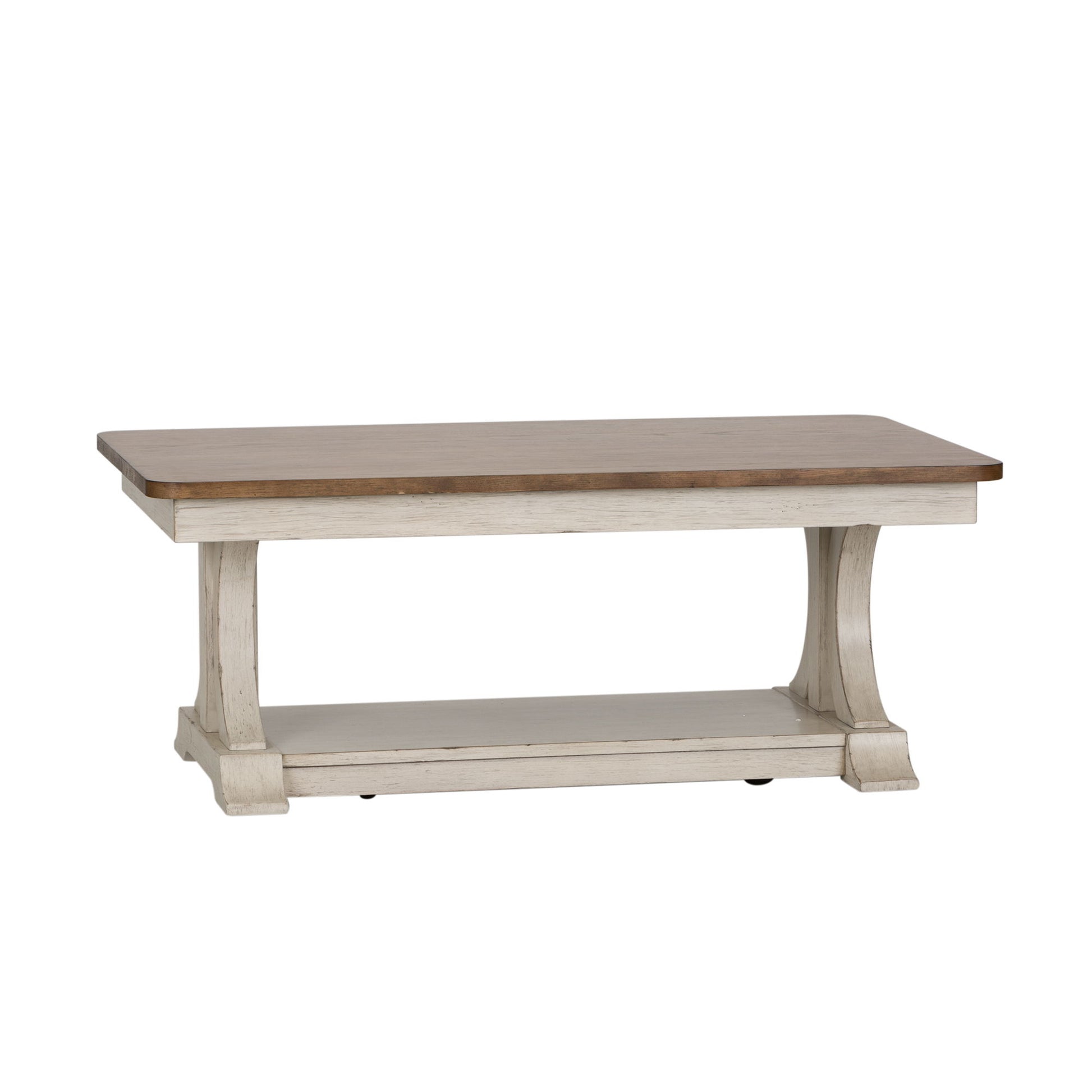 Farmhouse Reimagined - Rectangular Cocktail Table - White - Hornell Furniture Outlet