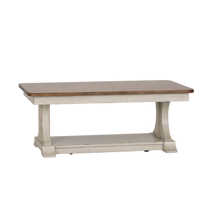 Farmhouse Reimagined - Rectangular Cocktail Table - White - Hornell Furniture Outlet