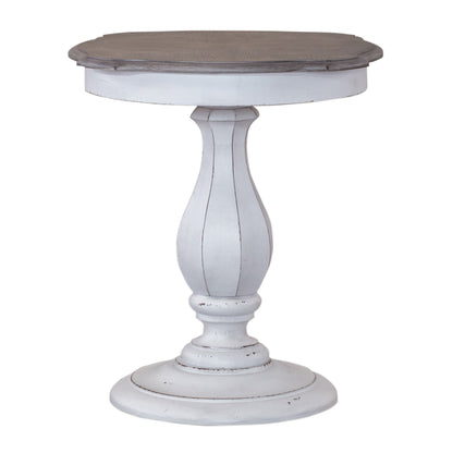Magnolia Manor - Round Accent Table - White - Hornell Furniture Outlet
