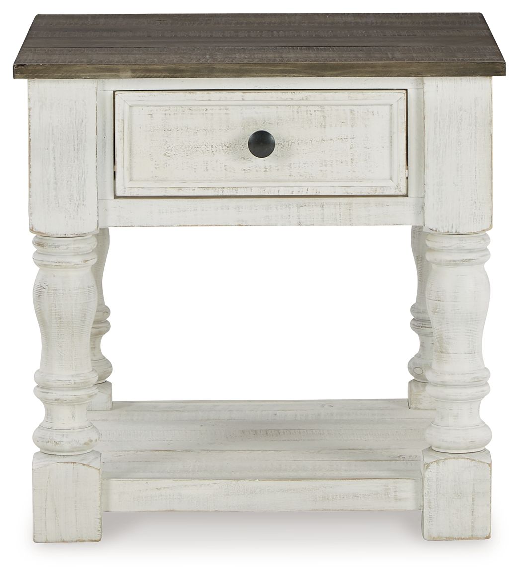 Havalance - Square End Table - White / Gray - Hornell Furniture Outlet