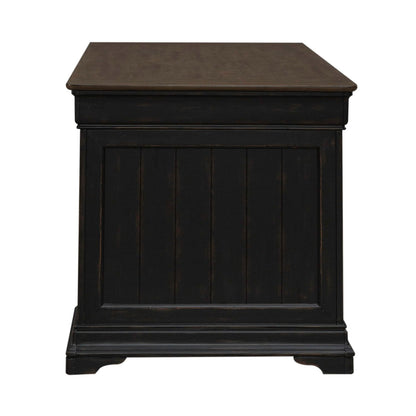 Meritage - Jr Executive Desk - Black - Hornell Furniture Outlet