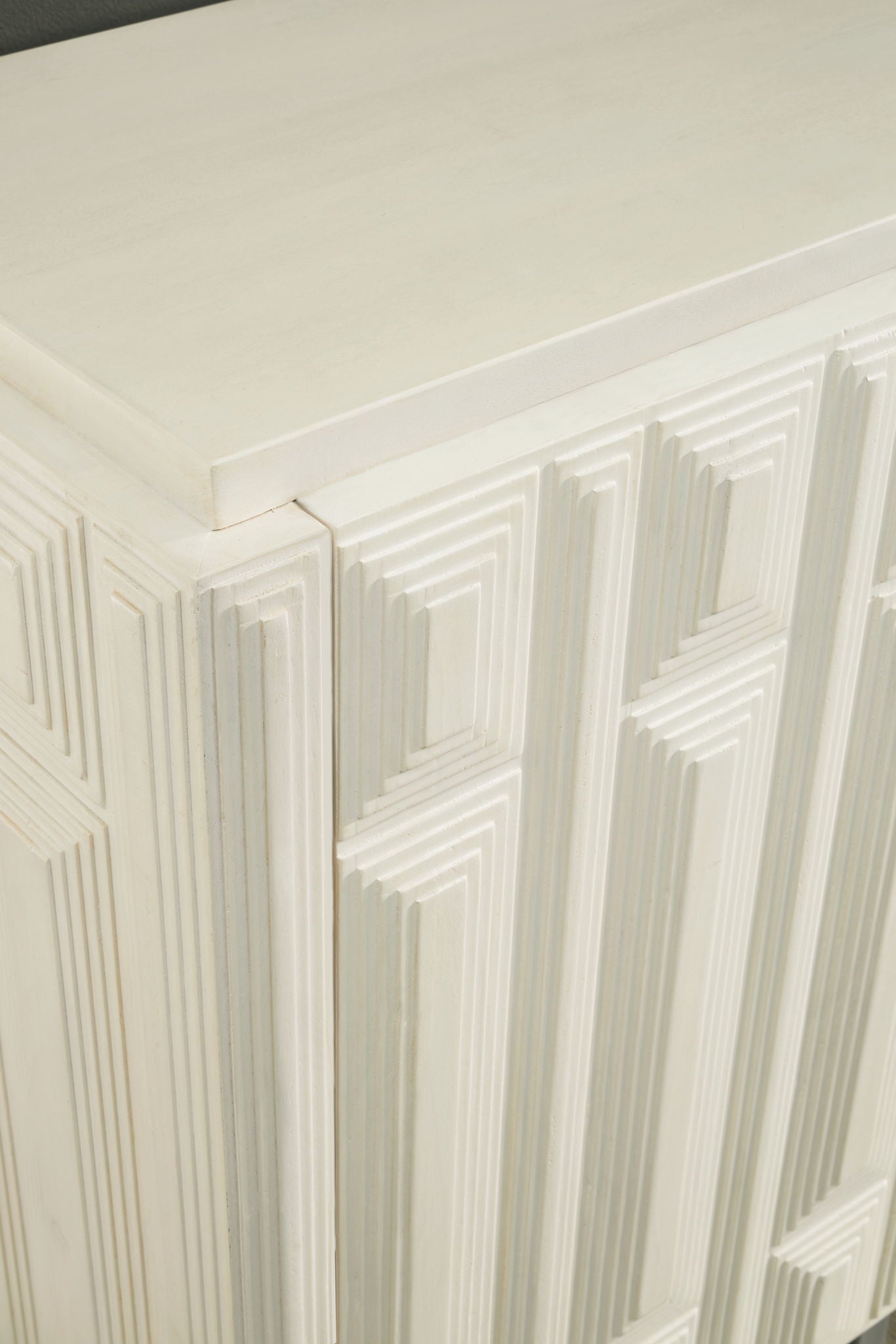 Ornawel - Distressed White - Accent Cabinet - Hornell Furniture Outlet