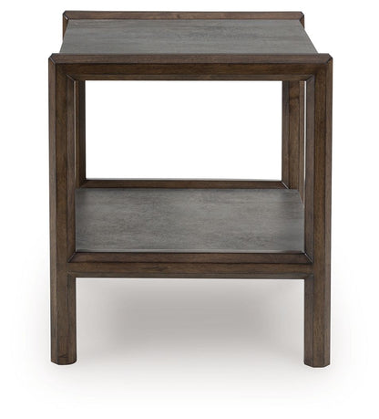 Kallenny - Brown / Gray - Rectangular End Table - Hornell Furniture Outlet