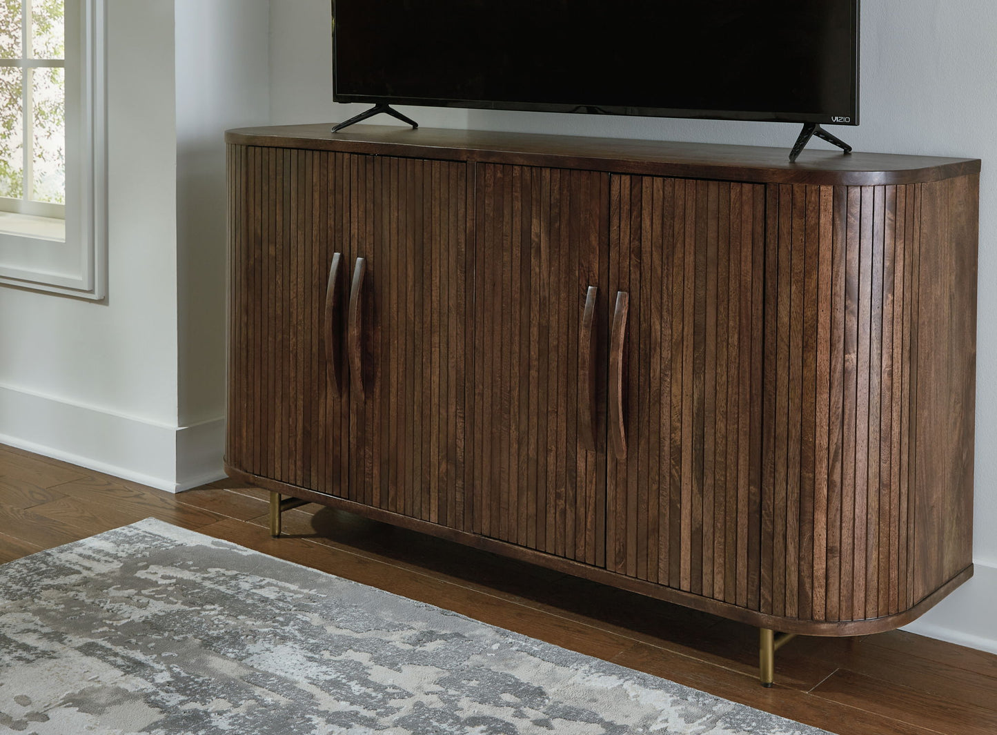 Amickly - Dark Brown - Accent Cabinet - Hornell Furniture Outlet