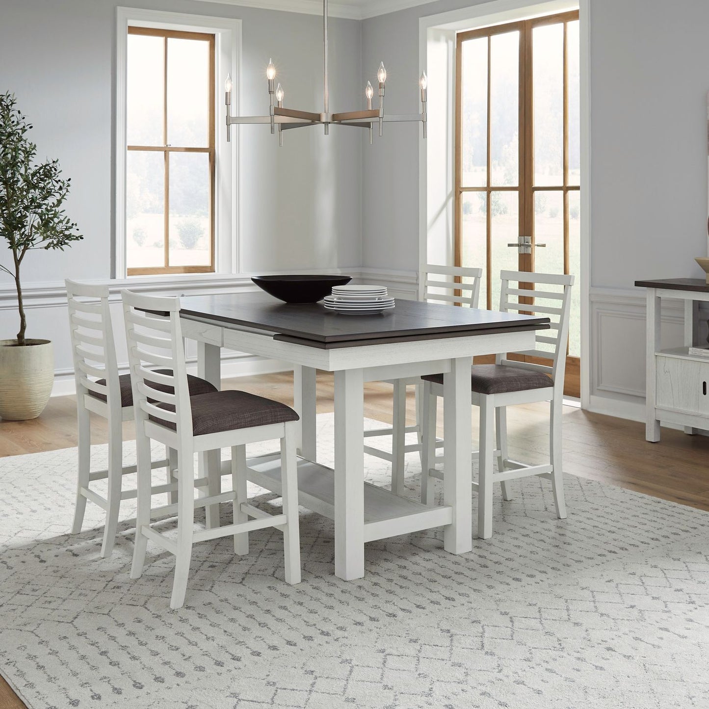 Brook Bay - Gathering Trestle Table Set - Hornell Furniture Outlet