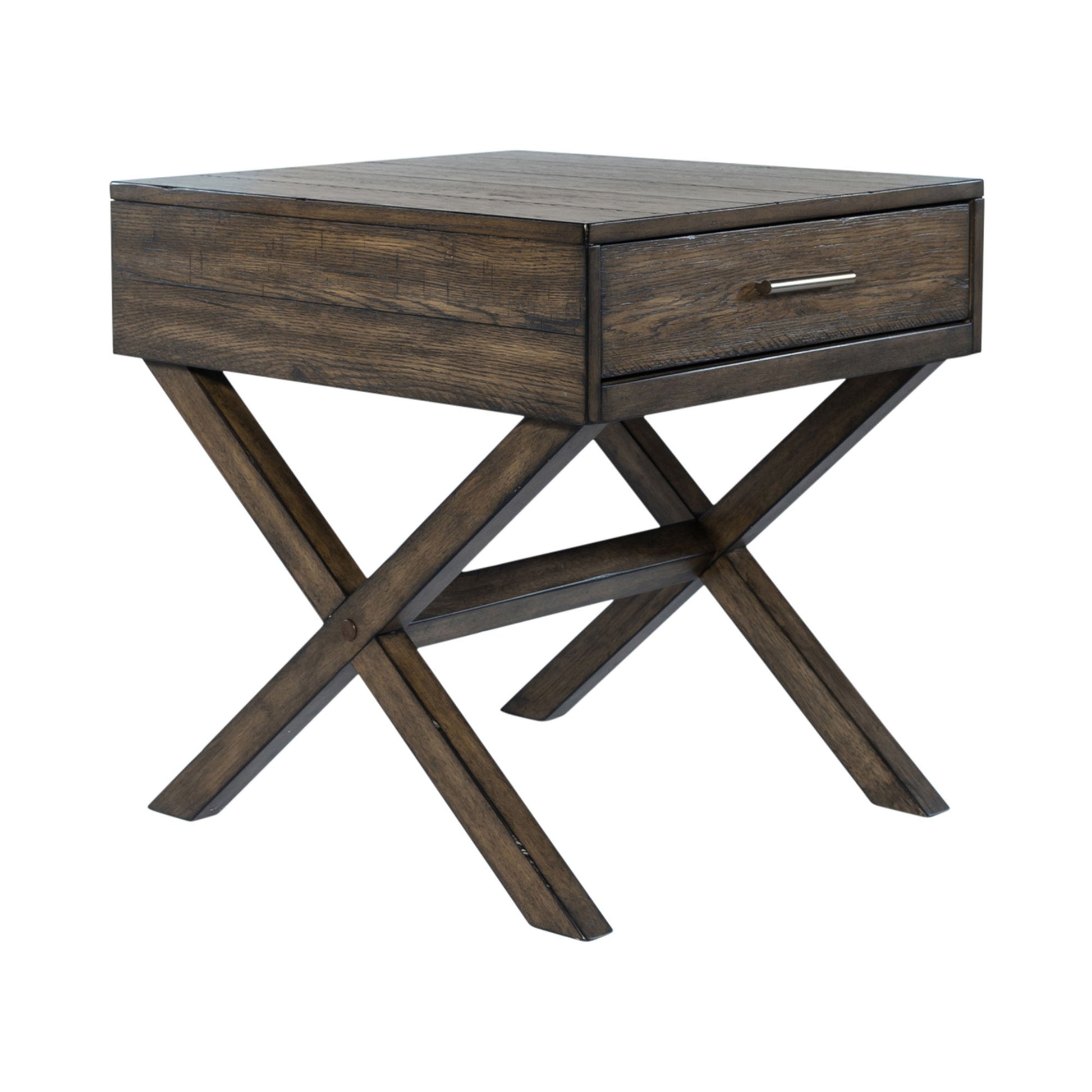 Lennox - Drawer End Table - Dark Brown - Hornell Furniture Outlet
