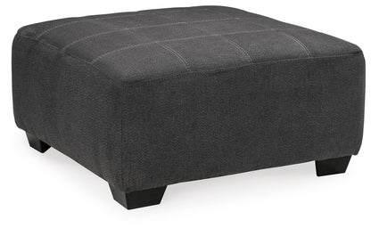 Ambee - Oversized Accent Ottoman - Slate - Hornell Furniture Outlet