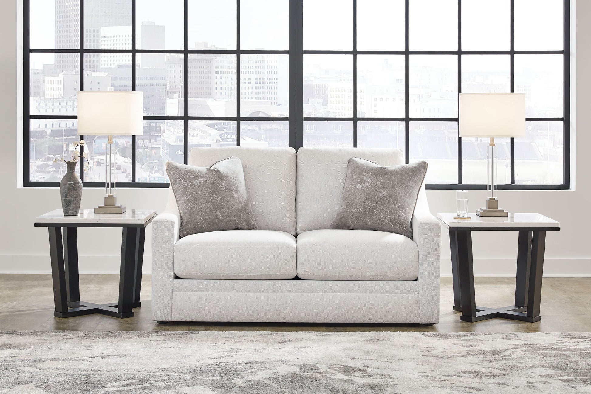 Maitelynn - Chalk - Loveseat - Hornell Furniture Outlet