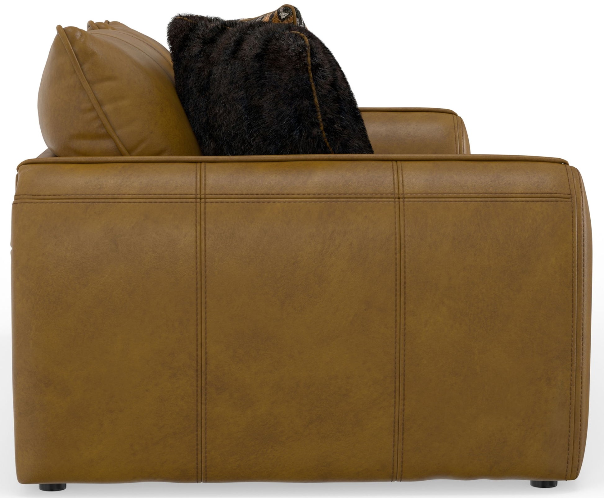 Corvara - Top Grain Italian Leather Match Sofa - Caramel - Hornell Furniture Outlet