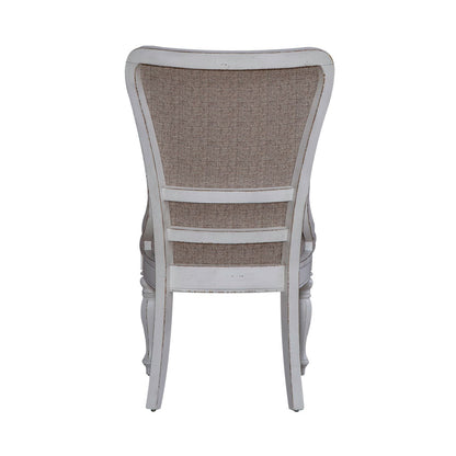 Magnolia Manor - Upholstered Wing Back Side Chair (RTA) - White - Hornell Furniture Outlet