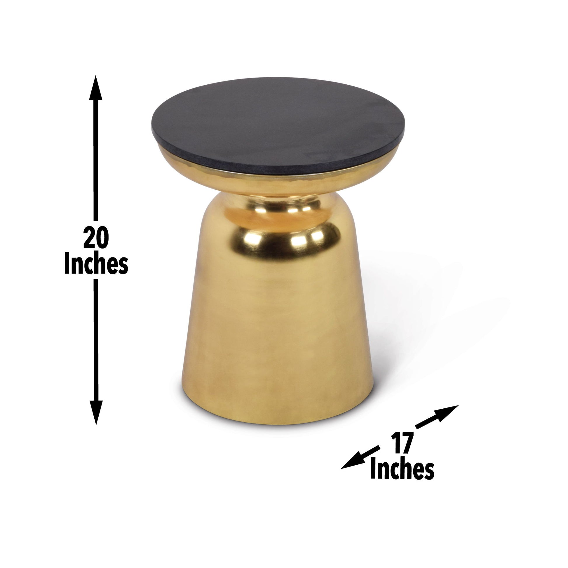 Jovana - Round End Table - Black - Hornell Furniture Outlet