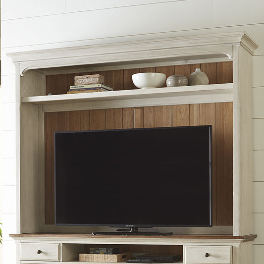 Farmhouse Reimagined - Entertainment Hutch - White - Hornell Furniture Outlet