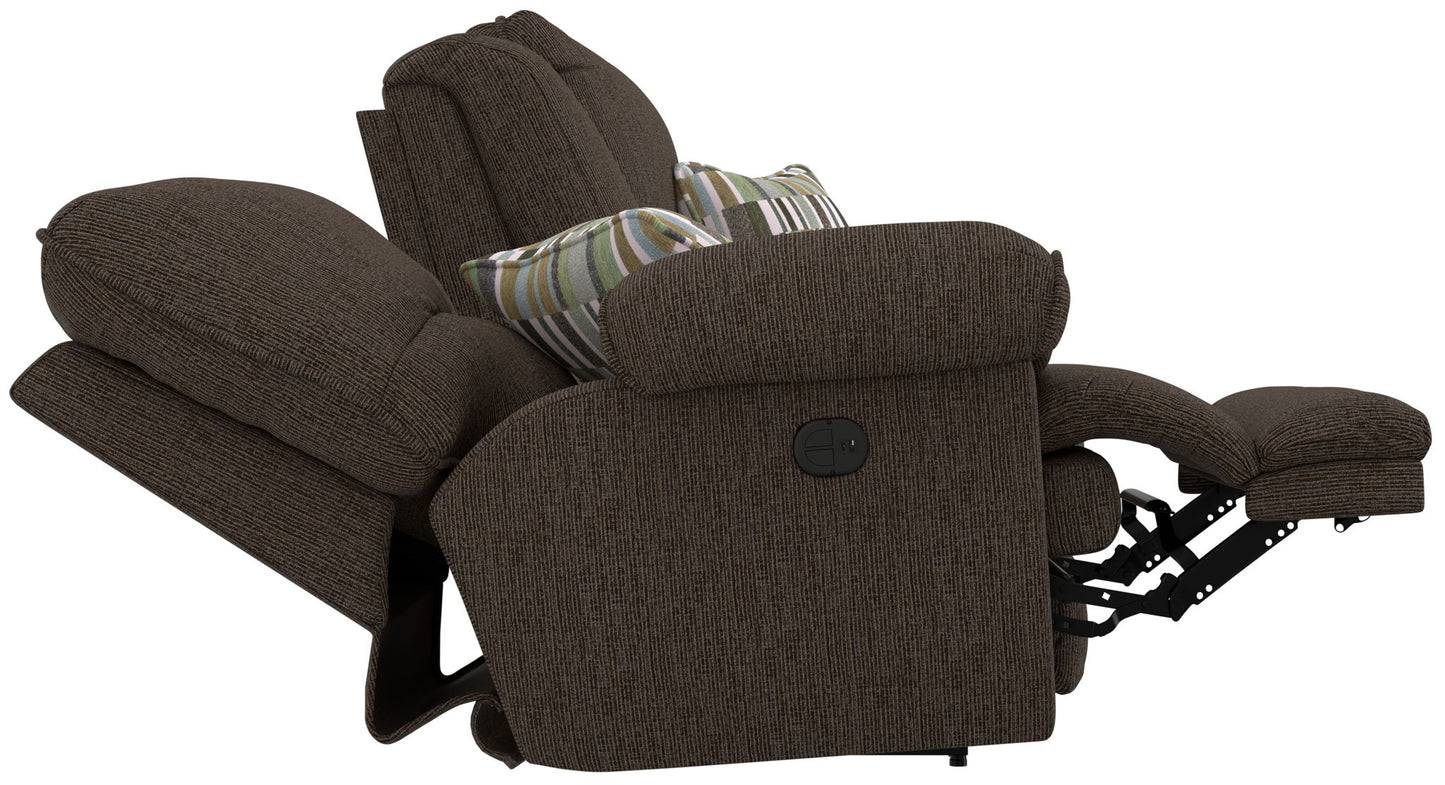 Lenny - Power Lay Flat Reclining Console Loveseat - Hornell Furniture Outlet