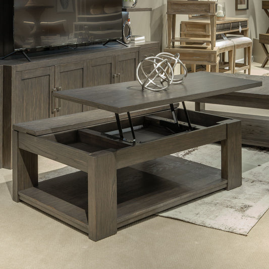 Lennox Hill - Lift Top Cocktail Table - Dark Brown - Hornell Furniture Outlet