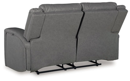 Brixworth - Slate - Reclining Loveseat - Hornell Furniture Outlet