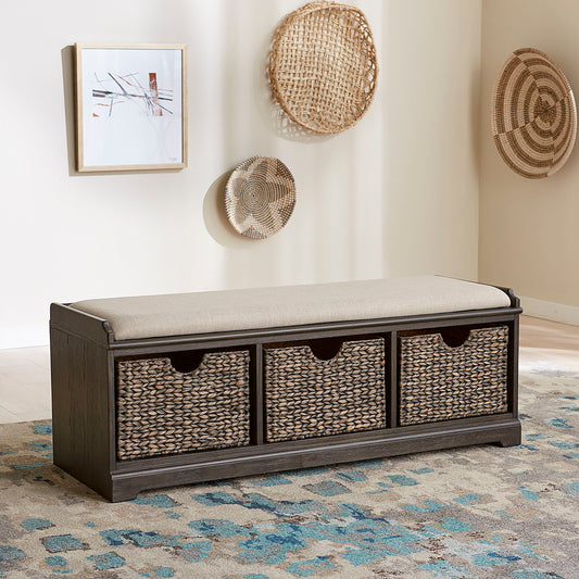 Mill Creek - Wall Bench - Dark Brown - Hornell Furniture Outlet