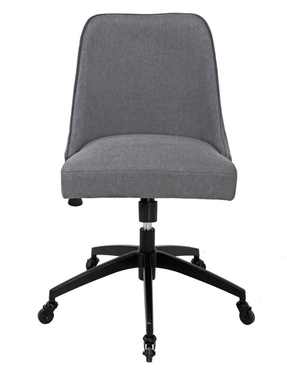 Kinsley - Swivel Upholstered Desk Chair - Dark Gray - Hornell Furniture Outlet