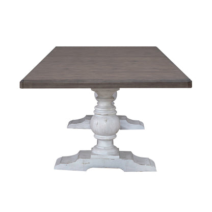 River Place - Trestle Table - White - Hornell Furniture Outlet