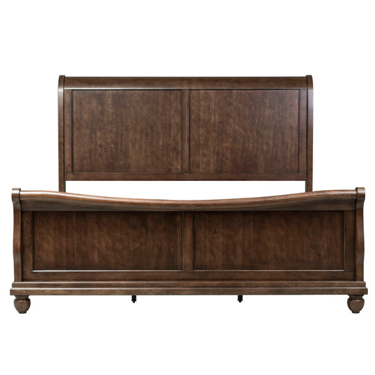 Rustic Traditions - Sleigh Bed, Dresser & Mirror - Hornell Furniture Outlet