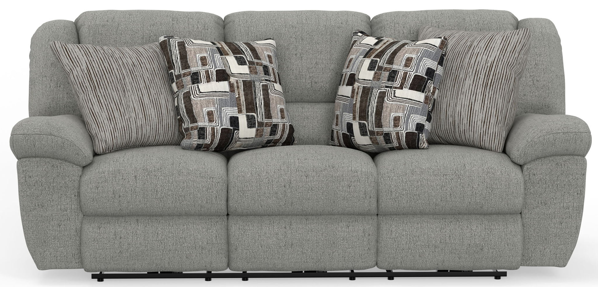 Trifecta - Sofa With 3 Recliners and Drop Down Table - Hornell Furniture Outlet