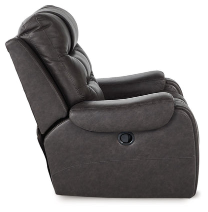 Femley - Smoke - Rocker Recliner - Hornell Furniture Outlet