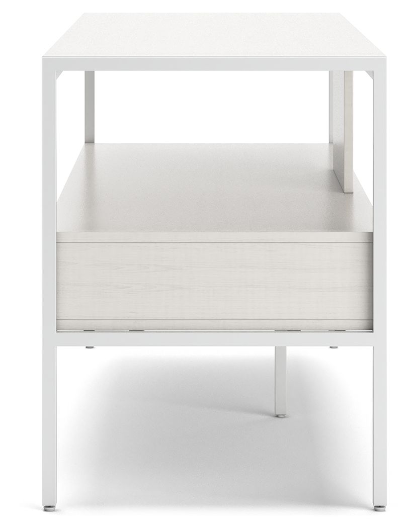 Deznee - White - Large TV Stand - Hornell Furniture Outlet