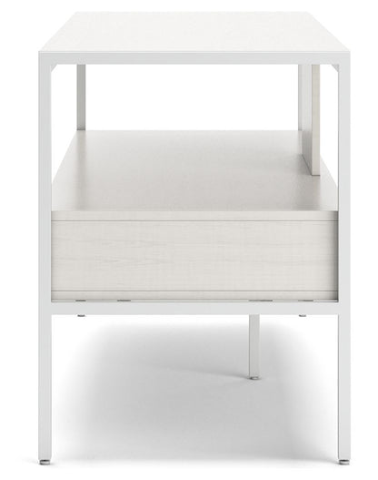 Deznee - White - Large TV Stand - Hornell Furniture Outlet