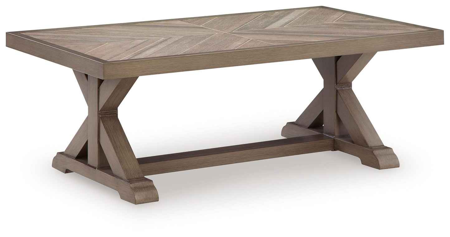 Laguna Heights - Rectangular Cocktail Table - Beige - Hornell Furniture Outlet