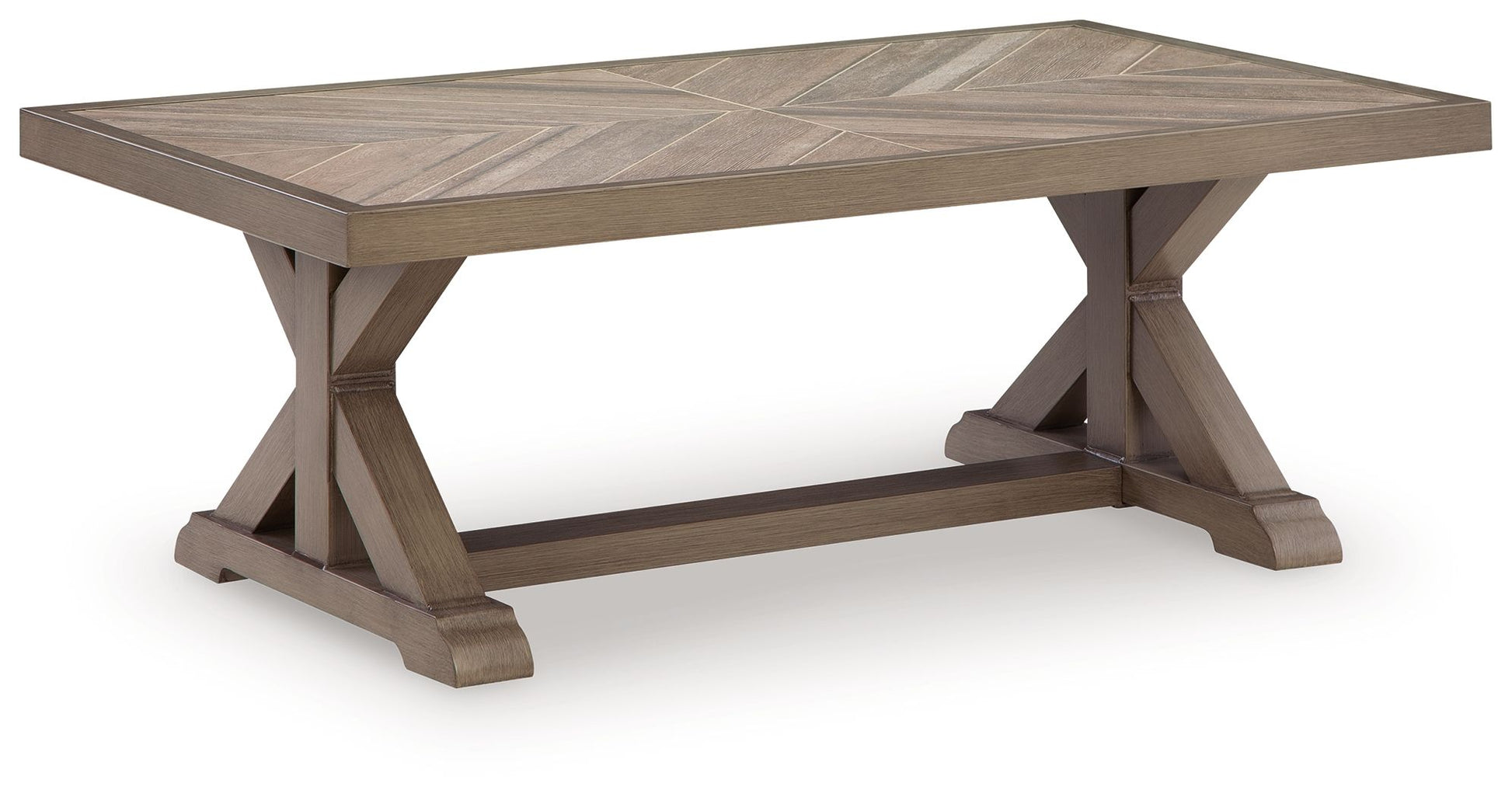 Laguna Heights - Rectangular Cocktail Table - Beige - Hornell Furniture Outlet