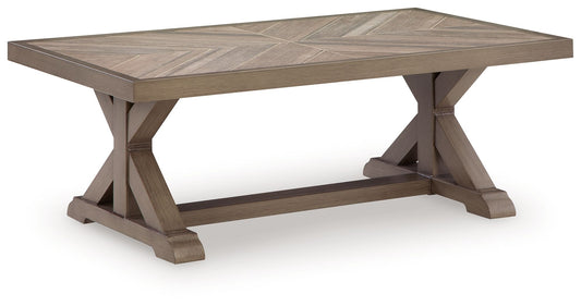 Laguna Heights - Rectangular Cocktail Table - Beige - Hornell Furniture Outlet