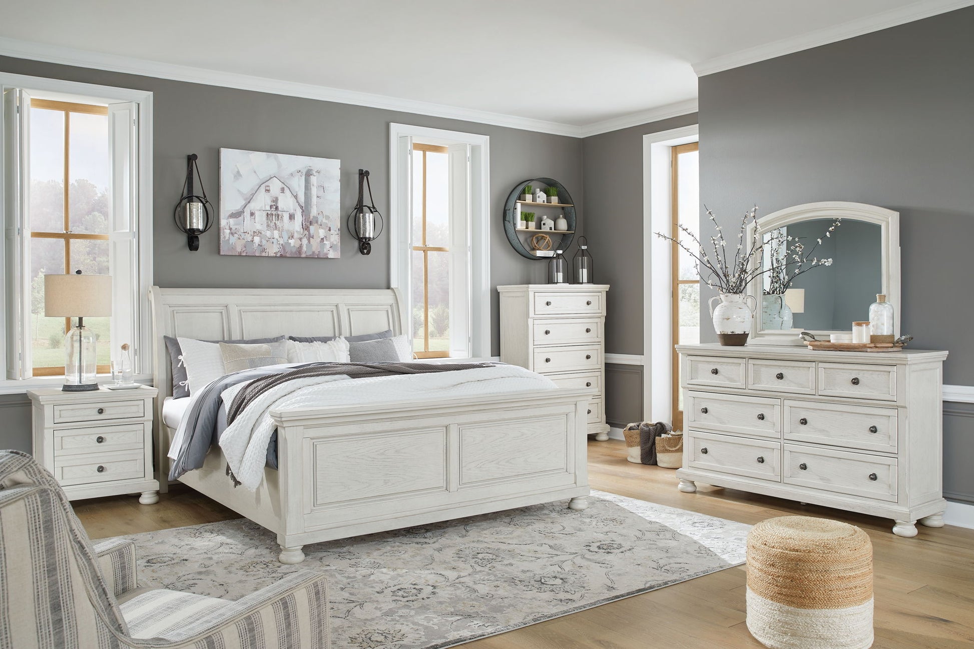 Robbinsdale - Sleigh Bed Set - Hornell Furniture Outlet