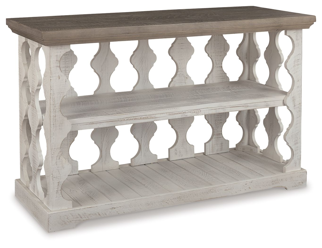 Havalance - Console Sofa Table - Gray / White - Hornell Furniture Outlet