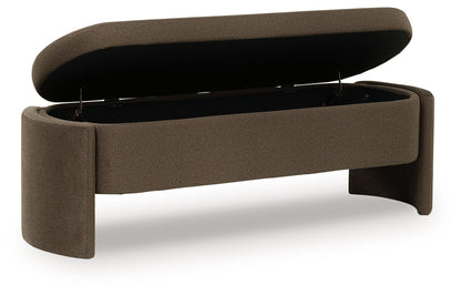 Vavuniya - Brown - Storage Bench - Hornell Furniture Outlet