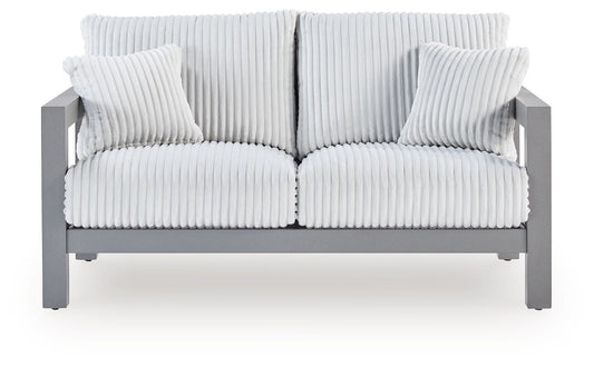 Hurley Park - Gray - Loveseat With Cushion - Hornell Furniture Outlet
