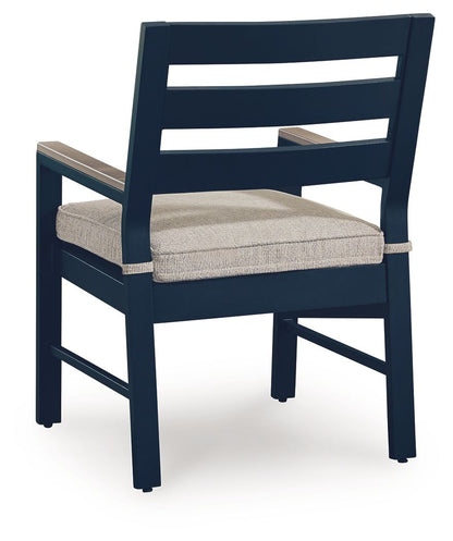 East Beach - Arm Chair With Cushion (Set of 2) - Blue - Hornell Furniture Outlet