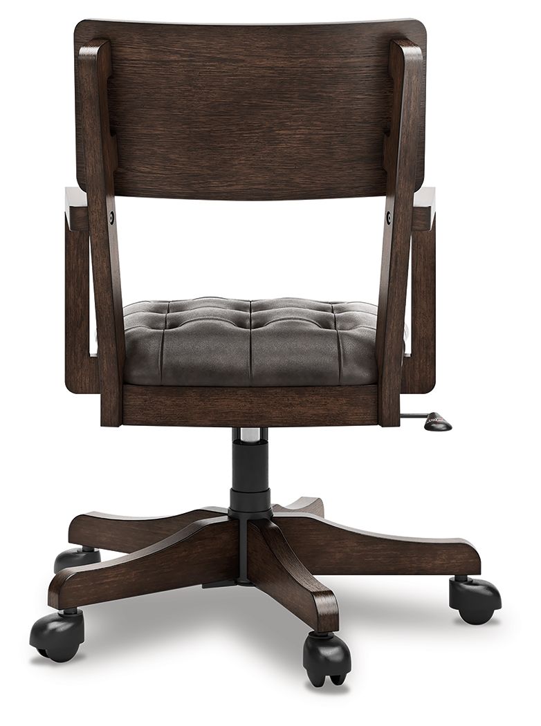 Breckington - Dark Brown - Home Office Desk Chair - Hornell Furniture Outlet