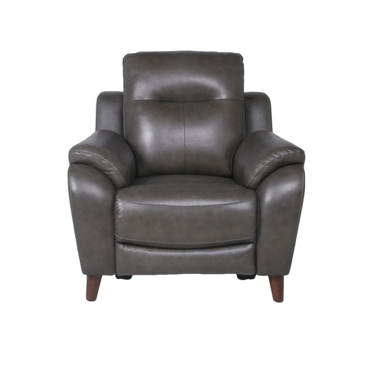 Trento - Dual Power Recliner - Charcoal - Hornell Furniture Outlet