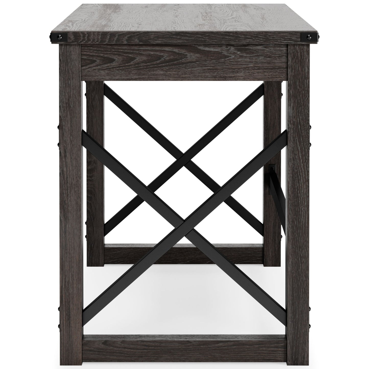 Freedan - Grayish Brown - Home Office Desk - Hornell Furniture Outlet