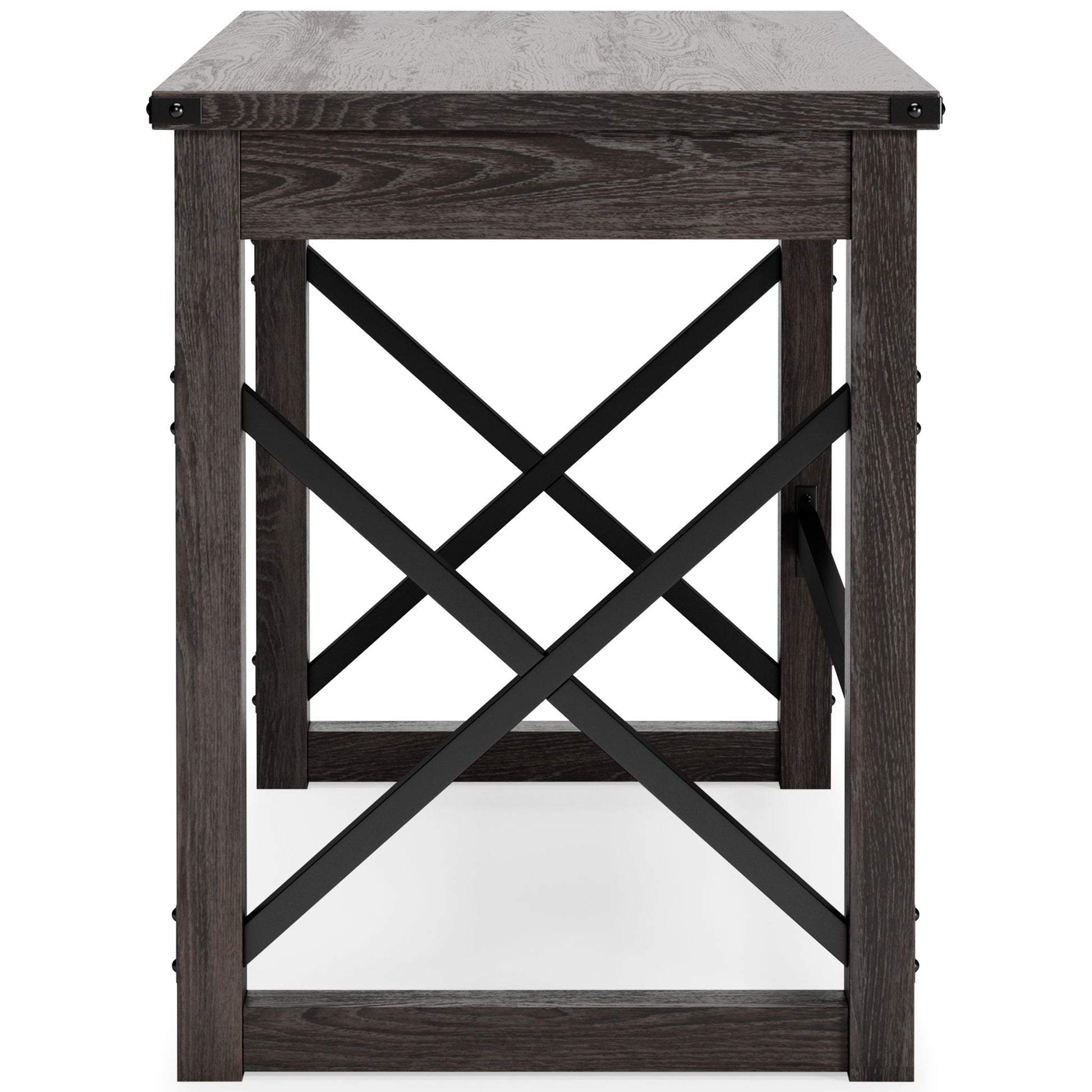 Freedan - Grayish Brown - Home Office Desk - Hornell Furniture Outlet