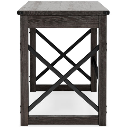 Freedan - Grayish Brown - Home Office Desk - Hornell Furniture Outlet